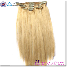 Wholesale 5A Grade Blonde Color Body Wave Clip In Virgin Brazilian Remy Human Hair Extensions